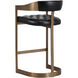 Beaumont 39.25 inch Antique Brass / Cantina Black Barstool